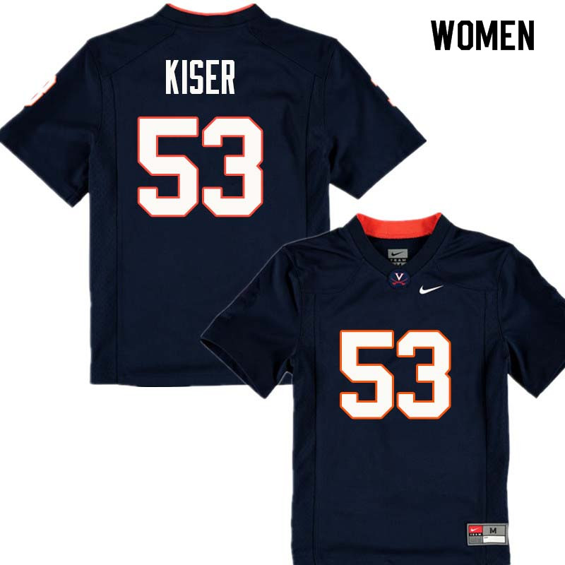 Women #53 Micah Kiser Virginia Cavaliers College Football Jerseys Sale-Navy - Click Image to Close